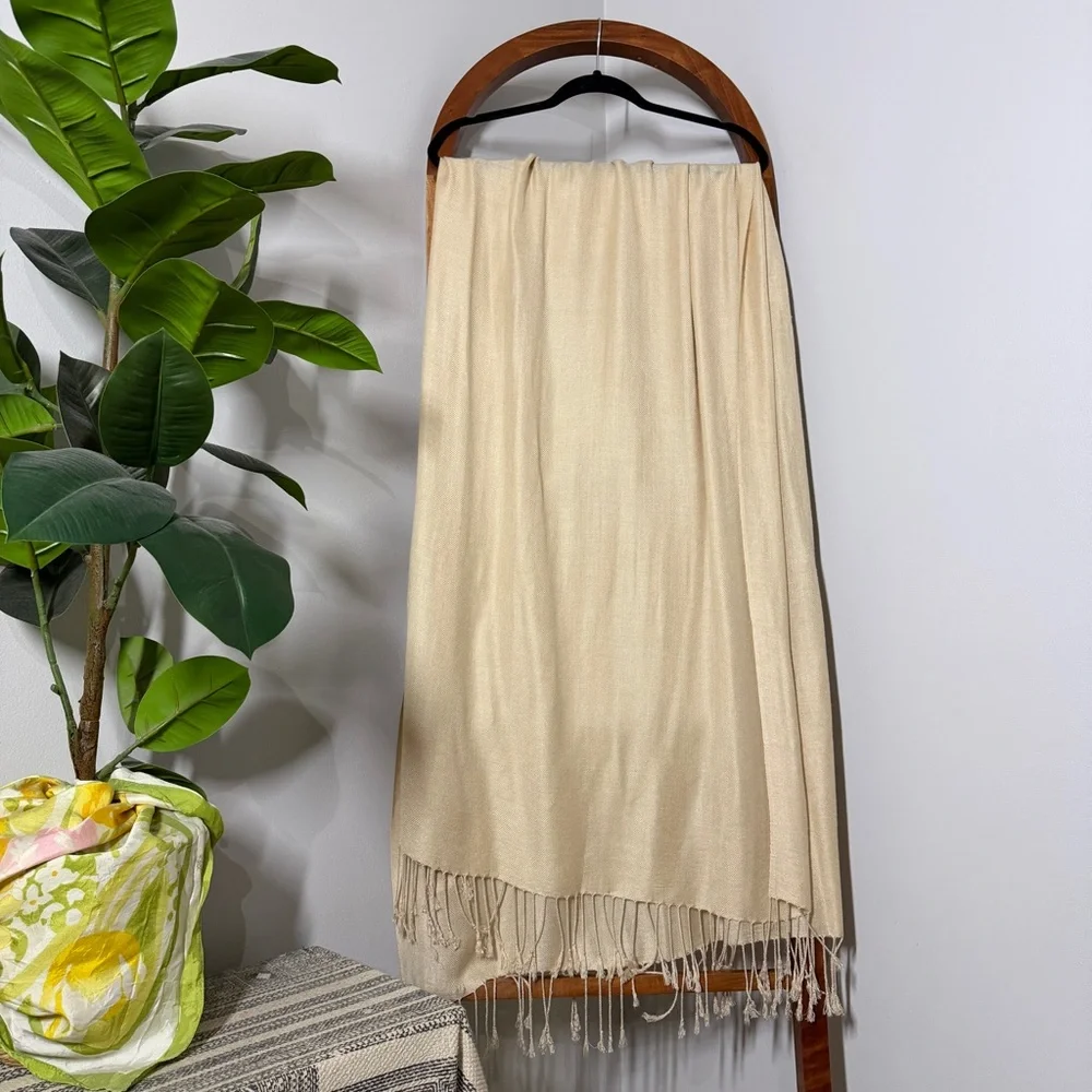 Pashmina Silk and The Getty Research Institute Silk Lot of Two Scarf Wrap